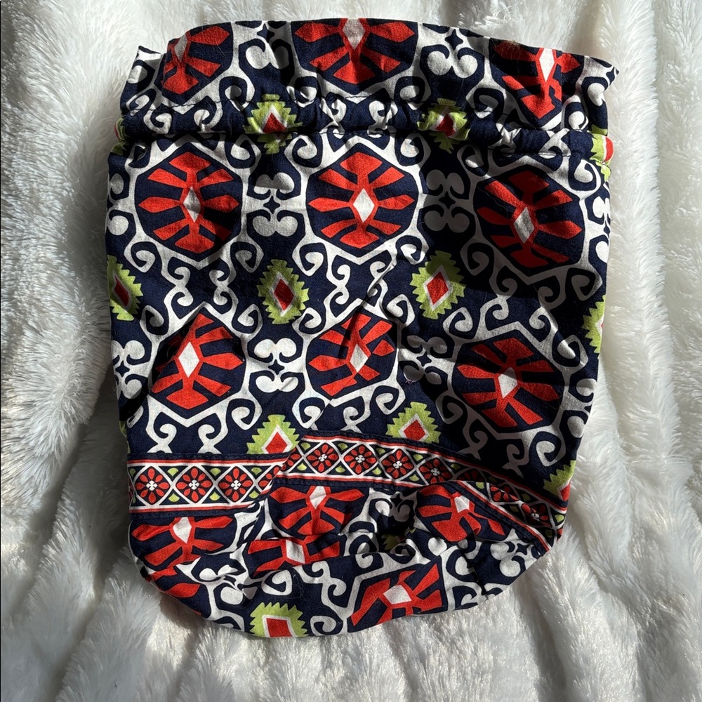 Vera Bradley Orange and Navy Geometric Wet Bag